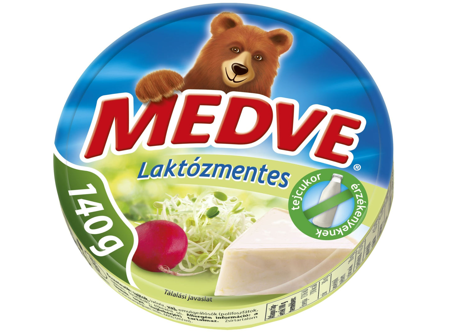 Medve laktózmentes ömlesztett sajt cikkelyes 140g