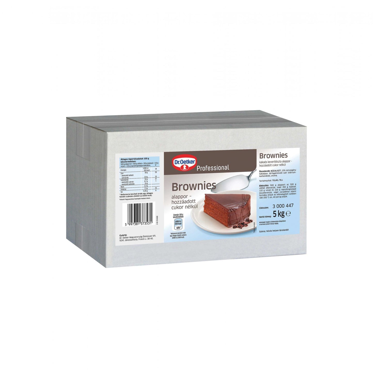 Dr. Oetker brownies kakaós kevert tészta alappor cukor nélkül 5kg